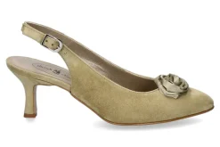 Damen dirndl + bua Slingpumps ZIEGENVELOUR KORN
