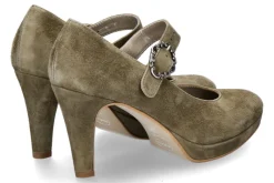 Damen dirndl + bua Spangenpumps ZIEGENVELOUR JADE