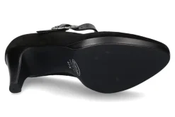 Damen dirndl + bua Spangenpumps ZIEGENVELOURSLEDER NAPPALEDER SCHWARZ