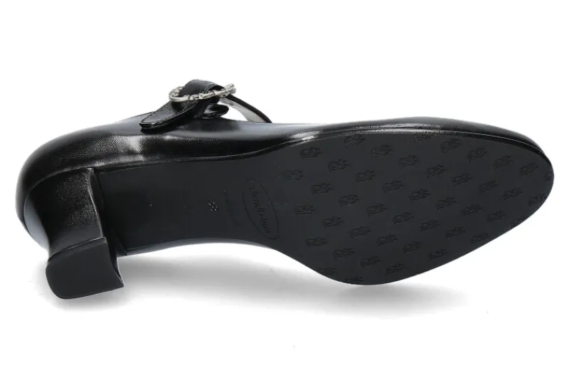 Damen dirndl + bua Spangenpumps ZIEGENNAPPA SCHWARZ