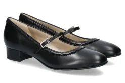 Damen dirndl + bua Spangenpumps ZIEGENNAPPA SCHWARZ (41)