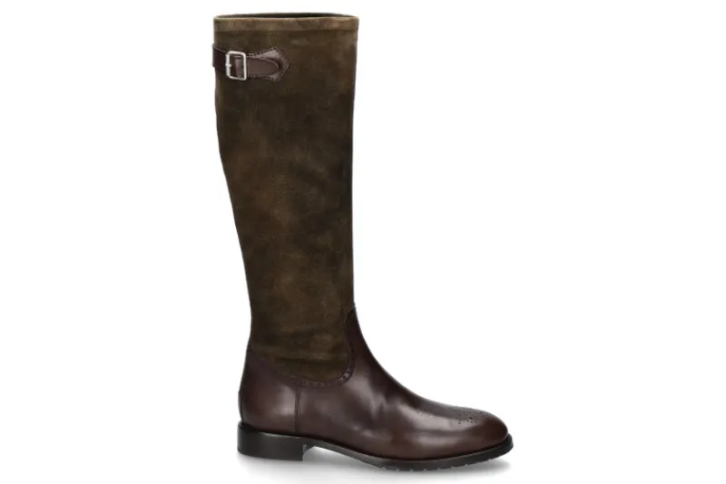 Damen dirndl + bua Stiefel NEVADA ANTIKBOCK STRETCH MORO/AKAZIE