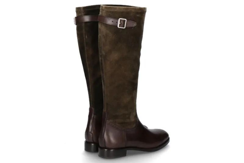 Damen dirndl + bua Stiefel NEVADA ANTIKBOCK STRETCH MORO/AKAZIE