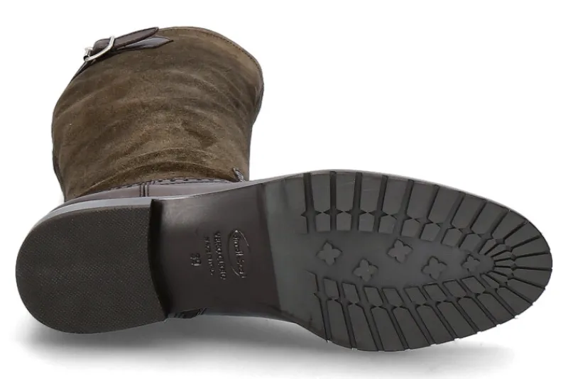 Damen dirndl + bua Stiefel NEVADA ANTIKBOCK STRETCH MORO/AKAZIE