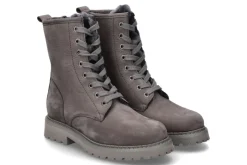 Damen dirndl + bua Stiefelette gefüttert NUBUK LAMMFELL GRAU