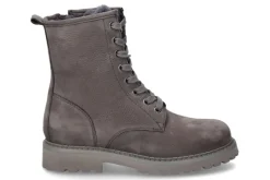 Damen dirndl + bua Stiefelette gefüttert NUBUK LAMMFELL GRAU