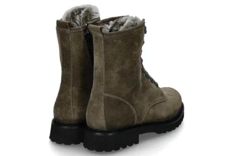 Damen dirndl + bua Stiefelette gefüttert VELOUR LAMMFELL -grün