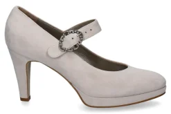 Damen dirndl + bua Trachten-Pumps 5457 ZEIGENVELOURS- natur