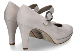 Damen dirndl + bua Trachten-Pumps 5457 ZEIGENVELOURS- natur