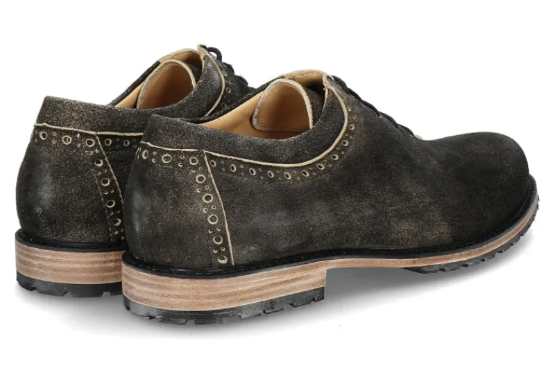 Herren dirndl + bua Trachtenschnürer ANTIKBOCK ANTHRAZIT (45)