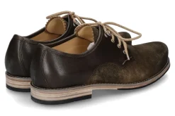 Herren dirndl + bua Trachtenschnürer ANTIKBOCK SANTIAGO AHORN OLIV (44)