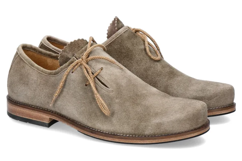 Herren dirndl + bua Trachtenschuh ANTIKBOCK TAUPE (42½)