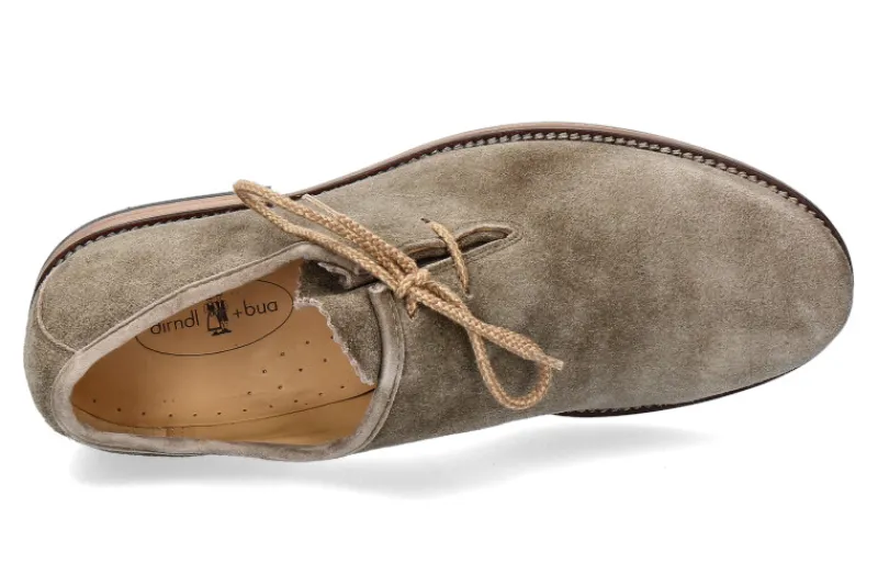 Herren dirndl + bua Trachtenschuh ANTIKBOCK TAUPE (42½)