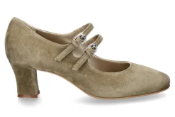 Damen dirndl + bua dirndl+bua Riemchenpumps 5558 VELOURS- jade grün