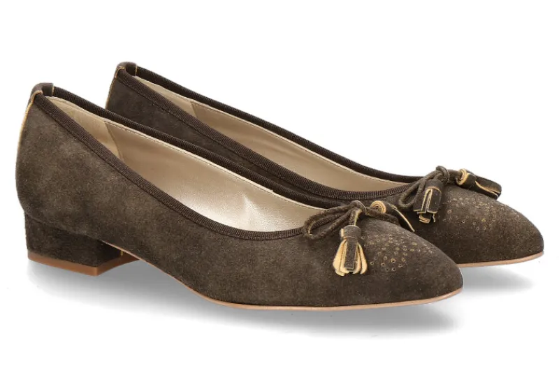 Damen dirndl + bua dirndl+bua Trachten-Pumps 1859 ANTIKBOCK- moor