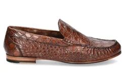 Herren Doucal's Slipper REAL CROCODILE MARRONE