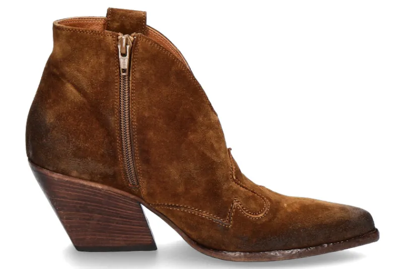 Damen Elena Iachi Cowboy- Bootie HOMBRE WASH- cognac