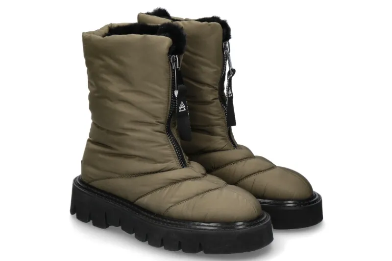 Damen Elena Iachi Stiefel gefüttert AKI TUBO QUIZ OLIVA