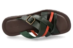 Herren Emozioni Pantolette LEATHER M7600 OLIVE ORANGE