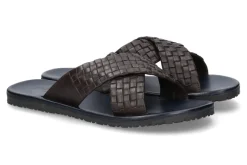 Herren Emozioni Pantolette LEATHER DARK BROWN (45)