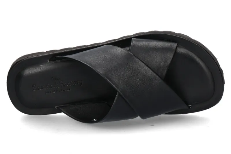 Herren Emozioni Pantolette LEATHER BLACK