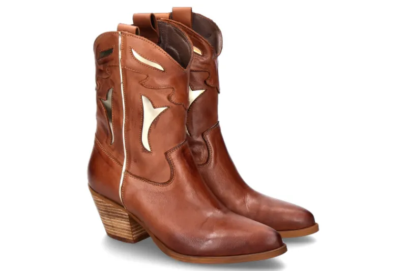 Damen Exé Cowboy Boots CESAR 700- camel/ platin