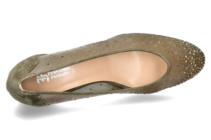 Damen Fernando Pensato Pumps GRACE MILITARE CAMOSCIO KAKY