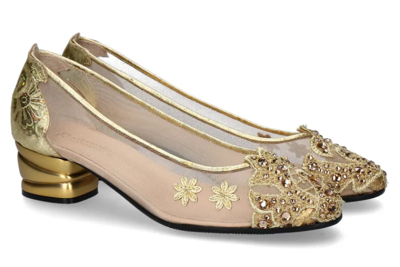 Damen Fernando Pensato Pumps LARA RETE LAMINTO ORO