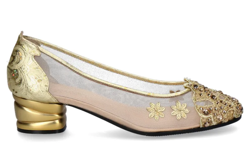 Damen Fernando Pensato Pumps LARA RETE LAMINTO ORO