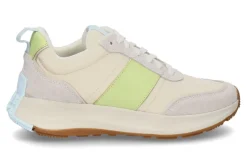 Damen Fitflop Sneaker F-MODE FLOW FARBIC SUEDE LEATHER- lime mix