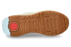 Damen Fitflop Sneaker F-MODE FLOW FARBIC SUEDE LEATHER- lime mix