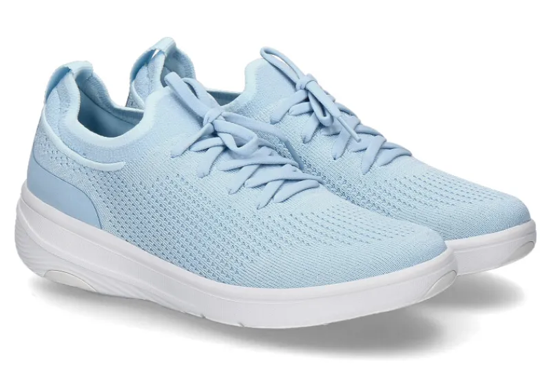 Damen Fitflop Sneaker SUPER-Q KNIT SLIP-ON LACED- sky blue/hellblau