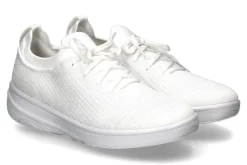 Damen Fitflop Sneaker SUPER-Q KNIT SLIP-ON LACED- urban white/weiss