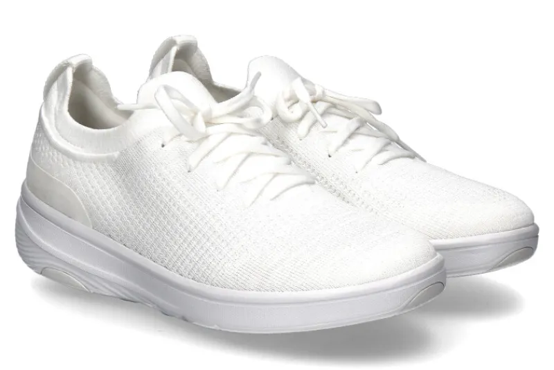 Damen Fitflop Sneaker SUPER-Q KNIT SLIP-ON LACED- urban white/weiss