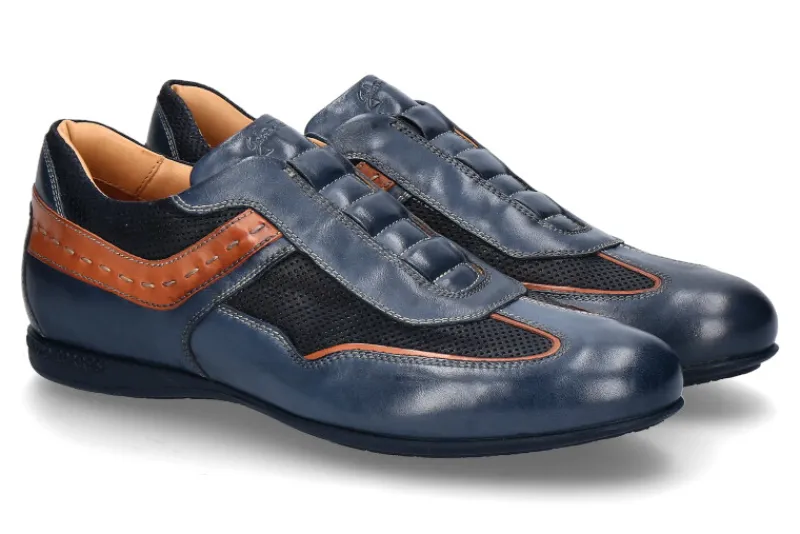 Herren Galizio Torresi Slip On FOULARD BLU NABUK NAVY INDIO SIENA