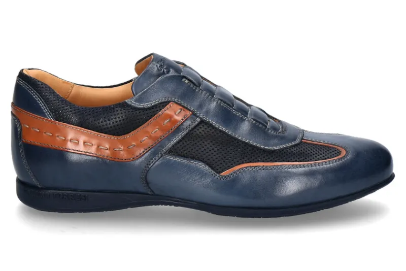 Herren Galizio Torresi Slip On FOULARD BLU NABUK NAVY INDIO SIENA