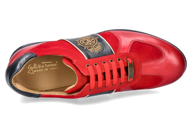 Herren Galizio Torresi Sneaker FOULARD PAPAVERO- blau/rot
