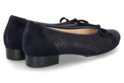 Damen Hassia Ballerina BOLOGNA G-WEITE SAMTZIEGE BLUE (40½)