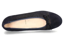 Damen Hassia Ballerina BOLOGNA G-WEITE SAMTZIEGE BLUE (40½)