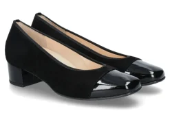 Damen Hassia Pumps EVELYN SAMTKID LEDER- schwarz