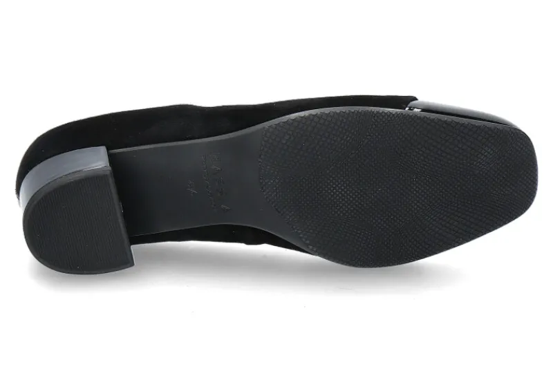 Damen Hassia Pumps EVELYN SAMTKID LEDER- schwarz