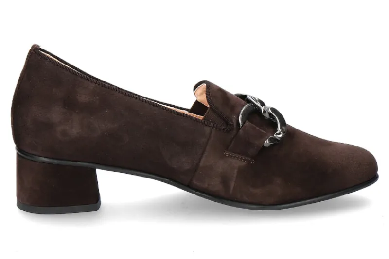 Damen Hassia Pumps SIENA H-WEITE SAMTZIEGE DARKBROWN | 244300003.2