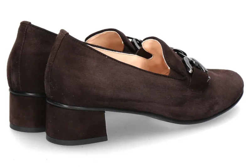 Damen Hassia Pumps SIENA H-WEITE SAMTZIEGE DARKBROWN | 244300003.2