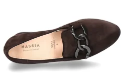 Damen Hassia Pumps SIENA H-WEITE SAMTZIEGE DARKBROWN | 244300003.2