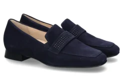 Damen Hassia Slipper NAPOLI H-WEITE samtziege blau