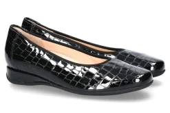 Damen Hassia Slipper PETRA CROCOLACK SCHWARZ (40½)