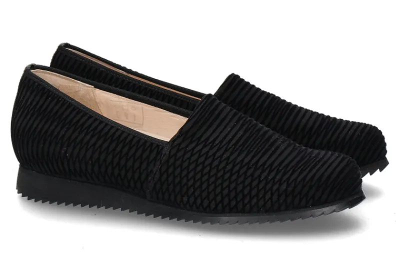 Damen Hassia Slipper PIACENZA WEITE-G STRETCHDELUX SCHWARZ (40)