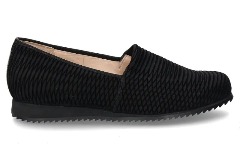 Damen Hassia Slipper PIACENZA WEITE-G STRETCHDELUX SCHWARZ (40)
