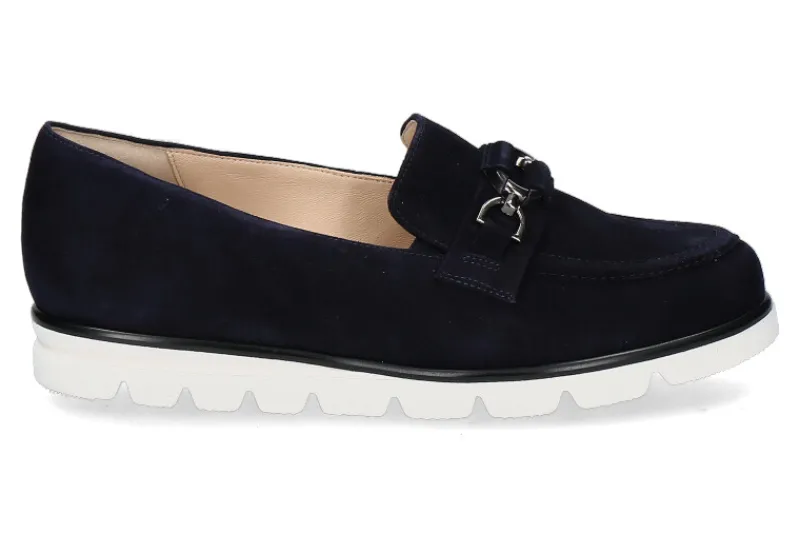 Damen Hassia Slipper PISA Samtziege dunkelblau