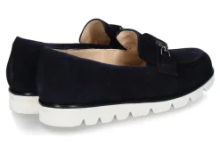 Damen Hassia Slipper PISA Samtziege dunkelblau